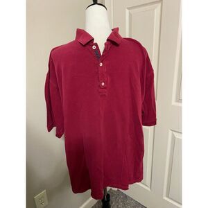 Bobby Jones Men's Red Cotton Polo Shirt Embroidered Logo Casual XL‎